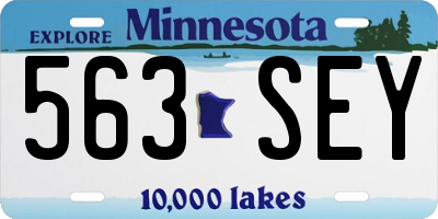 MN license plate 563SEY