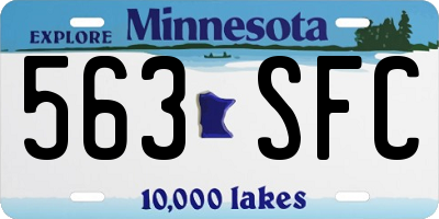 MN license plate 563SFC