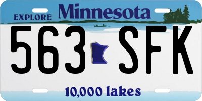 MN license plate 563SFK