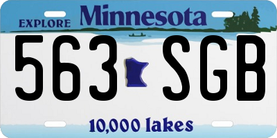 MN license plate 563SGB