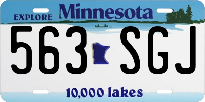 MN license plate 563SGJ