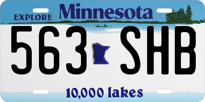 MN license plate 563SHB