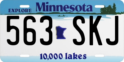 MN license plate 563SKJ