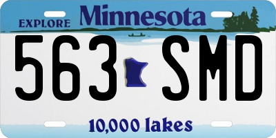 MN license plate 563SMD