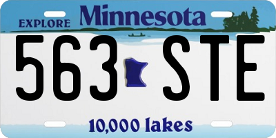 MN license plate 563STE