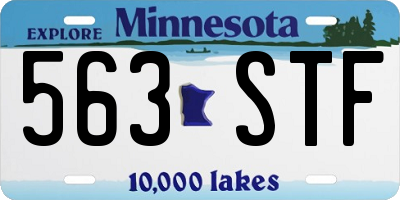 MN license plate 563STF