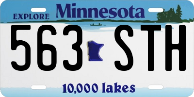 MN license plate 563STH