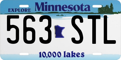 MN license plate 563STL