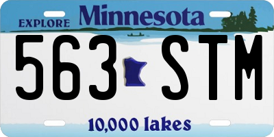 MN license plate 563STM