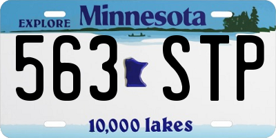MN license plate 563STP