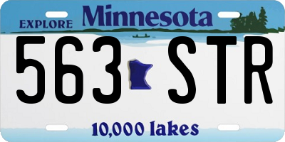 MN license plate 563STR