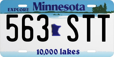 MN license plate 563STT