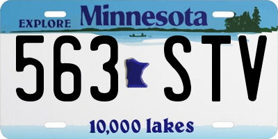 MN license plate 563STV
