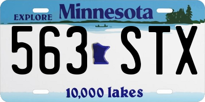 MN license plate 563STX