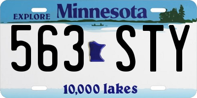 MN license plate 563STY