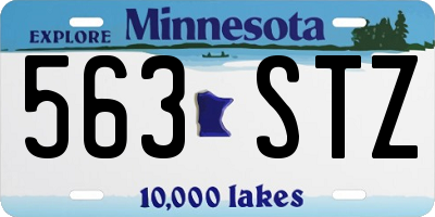 MN license plate 563STZ