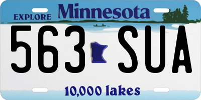 MN license plate 563SUA