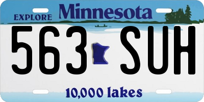 MN license plate 563SUH
