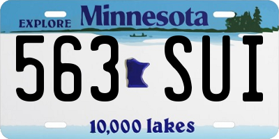 MN license plate 563SUI