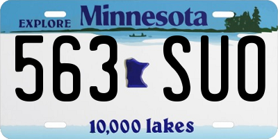 MN license plate 563SUO