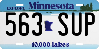 MN license plate 563SUP