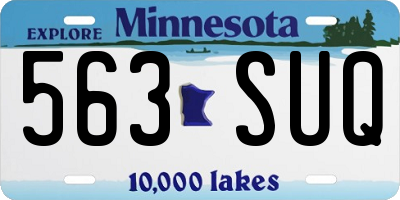 MN license plate 563SUQ
