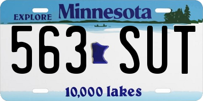 MN license plate 563SUT