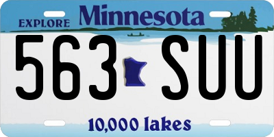 MN license plate 563SUU