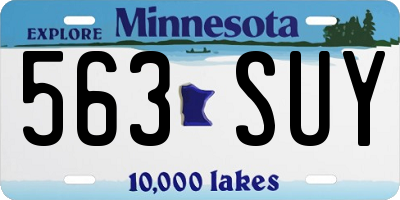 MN license plate 563SUY