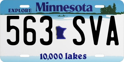 MN license plate 563SVA