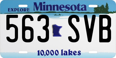 MN license plate 563SVB