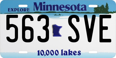 MN license plate 563SVE