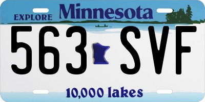 MN license plate 563SVF