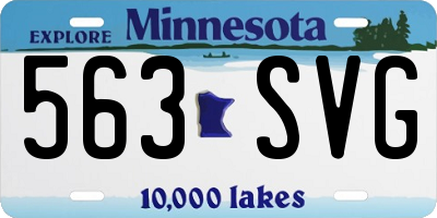 MN license plate 563SVG
