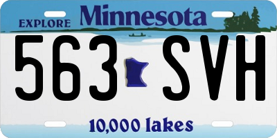 MN license plate 563SVH
