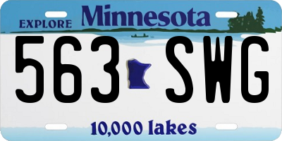 MN license plate 563SWG