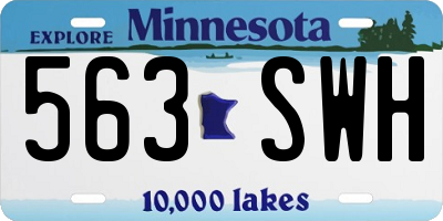 MN license plate 563SWH