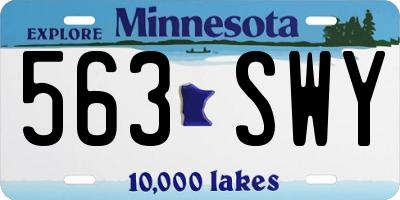 MN license plate 563SWY