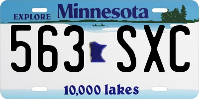MN license plate 563SXC