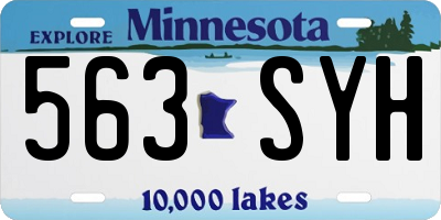 MN license plate 563SYH