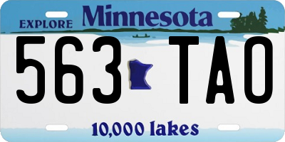 MN license plate 563TAO
