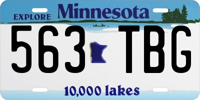 MN license plate 563TBG
