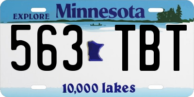MN license plate 563TBT