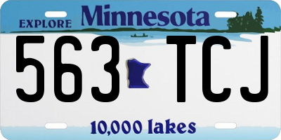 MN license plate 563TCJ