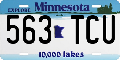MN license plate 563TCU