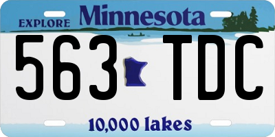 MN license plate 563TDC
