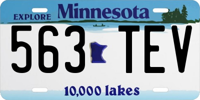 MN license plate 563TEV