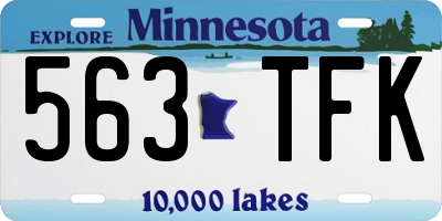MN license plate 563TFK