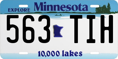 MN license plate 563TIH