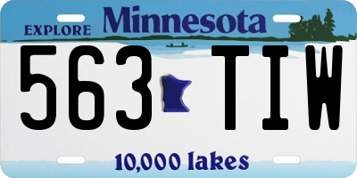 MN license plate 563TIW